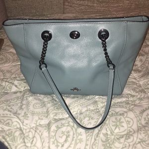 Turquoise coach bag barely used in great condition